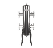 Фланцевая гидрострелка из нержавеющей стали GRSS-600-80 (нерж., до 600 кВт, фланец 1-80-10 ГОСТ 12820-81, сечение корпуса D=219 мм, 4 доп. подключения Rp ½″)